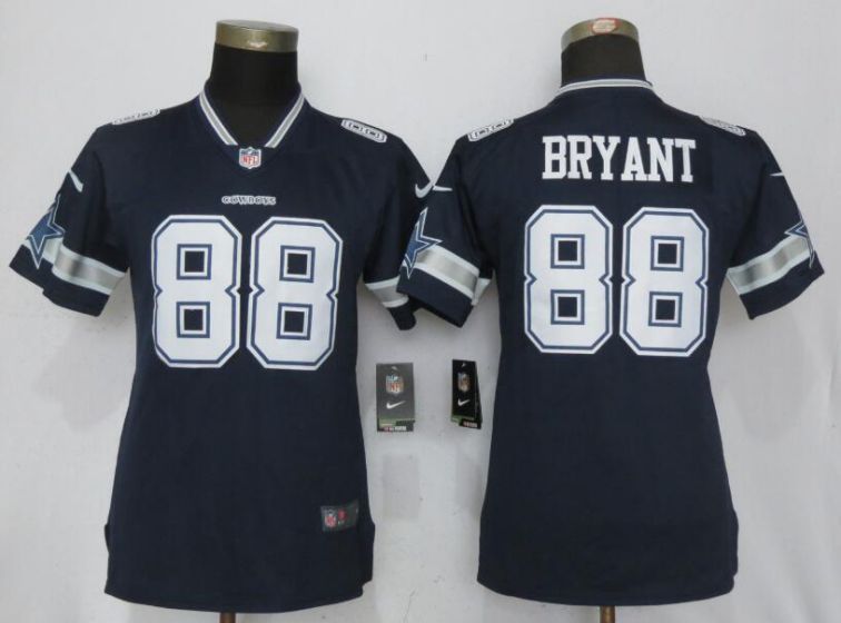 Women Dallas cowboys 88 Bryant Blue Nike Vapor Untouchable Limited NFL Jerseys